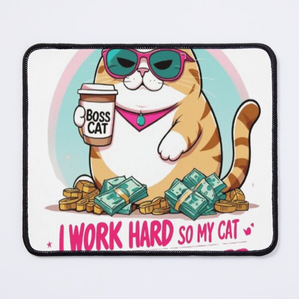 Item preview, Sassy Cat Quote – I Work Hard So My Cat Can Have a Better Life designed and sold by Ctrlr.