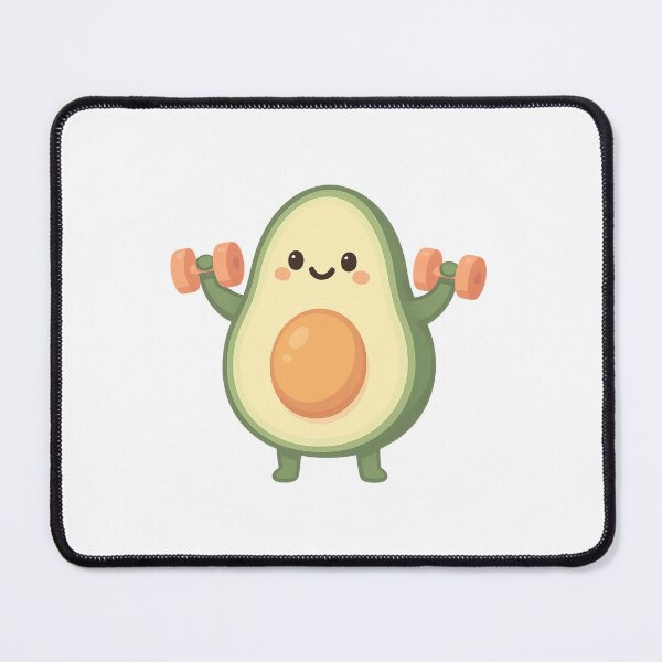 Item preview, Happy avocado lifting weights designed and sold by SkyR1v3r.