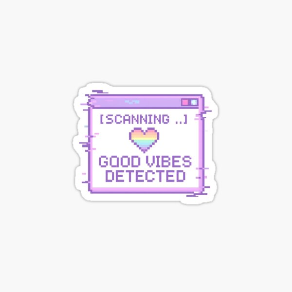 Item preview, [SCANNING...] GOOD VIBES DETECTED – Retro Pixel Positivity Design designed and sold by Fongser.