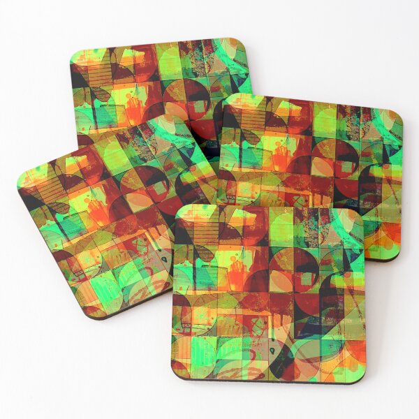 Item preview, Green & Red Abstract designed and sold by ViaARTfactory.