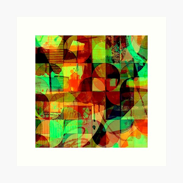 Item preview, Green & Red Abstract designed and sold by ViaARTfactory.