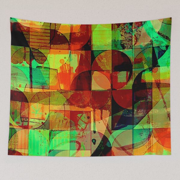 Item preview, Green & Red Abstract designed and sold by ViaARTfactory.