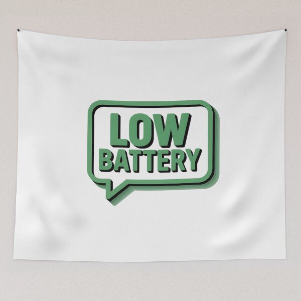 Item preview, A Low Battery text design. designed and sold by Joseph Hail.