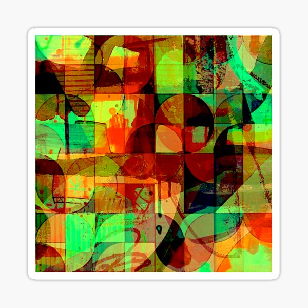 Item preview, Green & Red Abstract designed and sold by ViaARTfactory.
