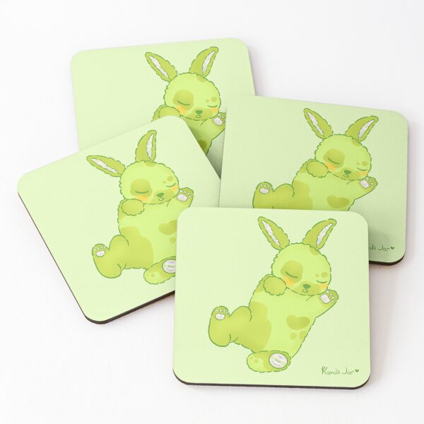 Item preview, Sleepy Pear Bunny – Cute Pastel Kawaii Animal Art designed and sold by KandiiJar.