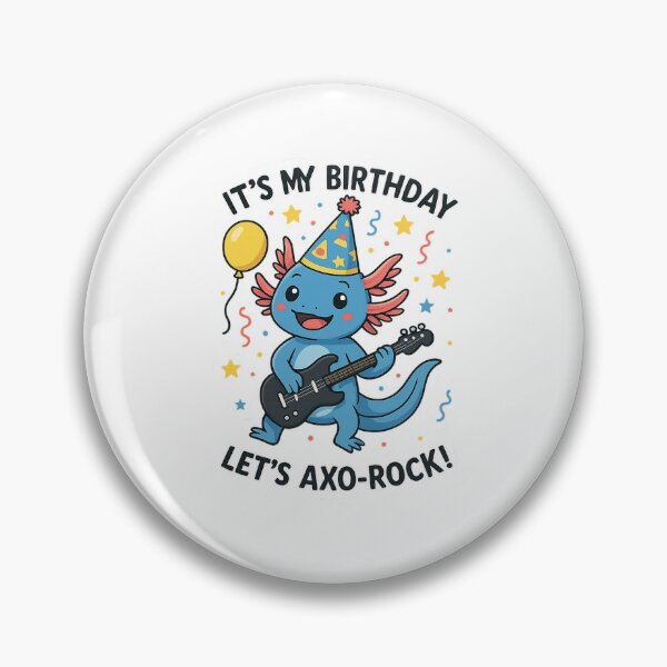 Item preview, It’s My Birthday Let’s Axo-Rock Cute Axolotl Party designed and sold by CoolCreative.