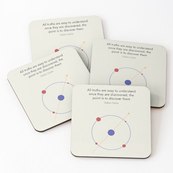 Item preview, Galileo Galilei Physics Quote Minimalist Abstract Art Design designed and sold by kakarikihill.