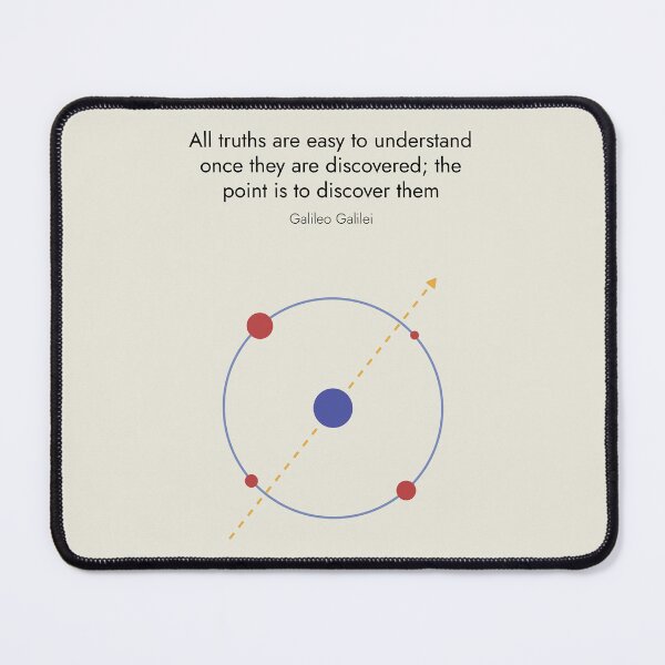 Item preview, Galileo Galilei Physics Quote Minimalist Abstract Art Design designed and sold by kakarikihill.