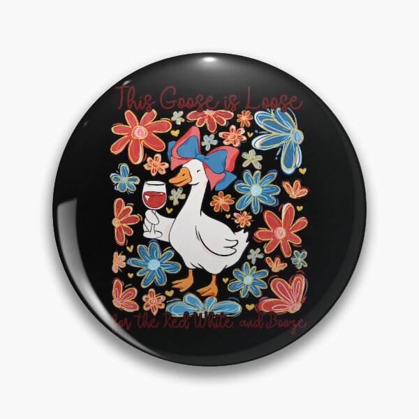 Item preview, This Goose Is Loose Red White Blue Fourth Of July Floral designed and sold by Cute-Collection.