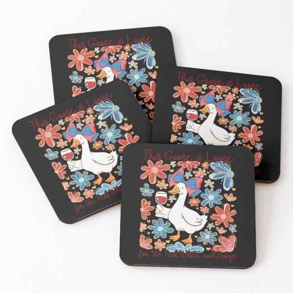 Item preview, This Goose Is Loose Red White Blue Fourth Of July Floral designed and sold by Cute-Collection.