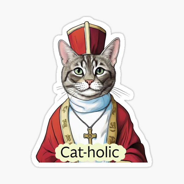 Item preview, His holiness the cat pope designed and sold by Cat-astrophe and shirts.