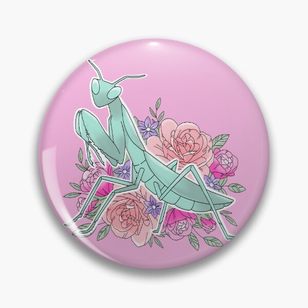 Item preview, Praying Mantis and Flowers designed and sold by witchlingart.
