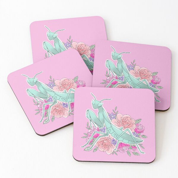 Item preview, Praying Mantis and Flowers designed and sold by witchlingart.