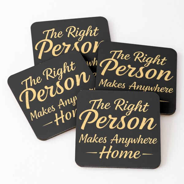 Item preview, The Right Person Makes Anywhere Home Design - Elegant Serif Quote, Couples Gift, Romantic Typography designed and sold by Typography Prints.