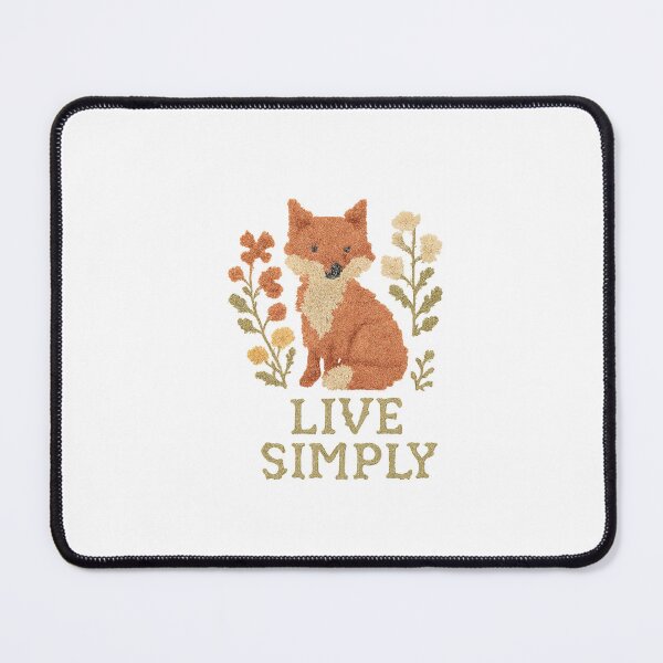 Item preview, Live Simply Fox Cross-Stitch – Rustic Embroidery Woodland Animal Art designed and sold by DJCApparel.