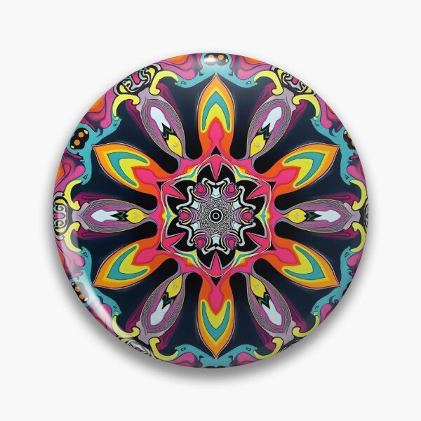 Item preview, Sharp Psychedelic Symmetry in Neon Colors designed and sold by HLPsychDesigns.