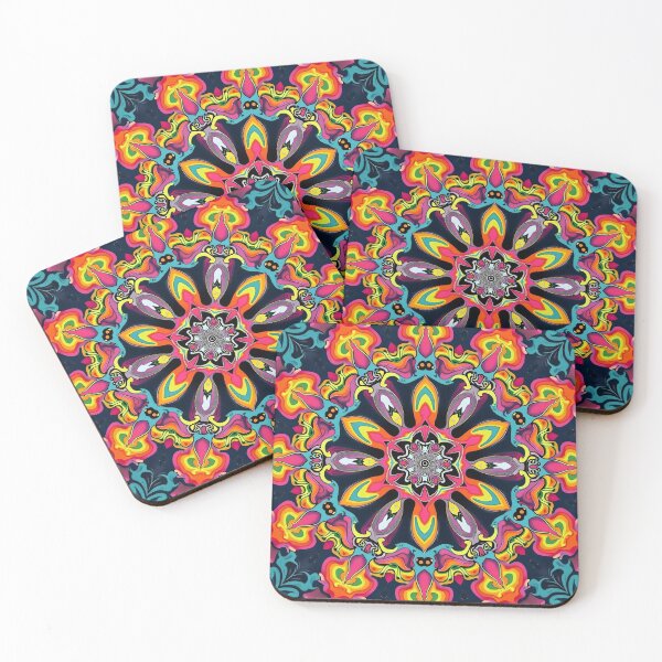 Item preview, Sharp Psychedelic Symmetry in Neon Colors designed and sold by HLPsychDesigns.