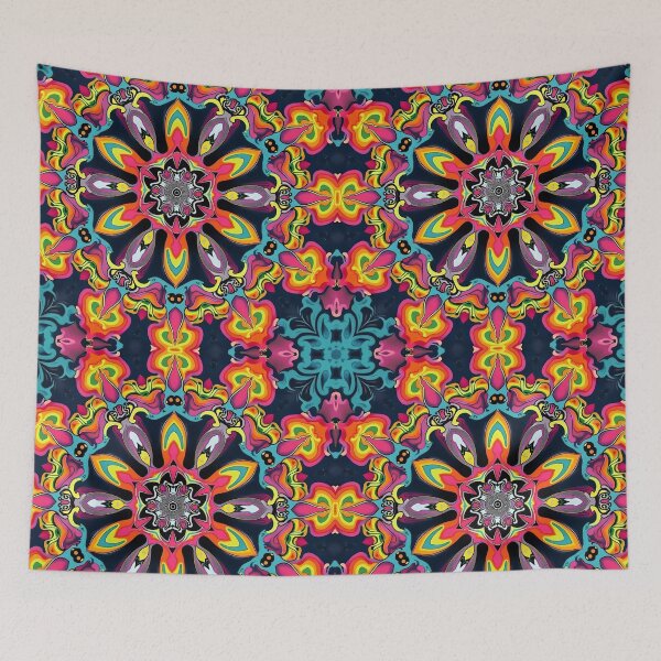 Item preview, Sharp Psychedelic Symmetry in Neon Colors designed and sold by HLPsychDesigns.