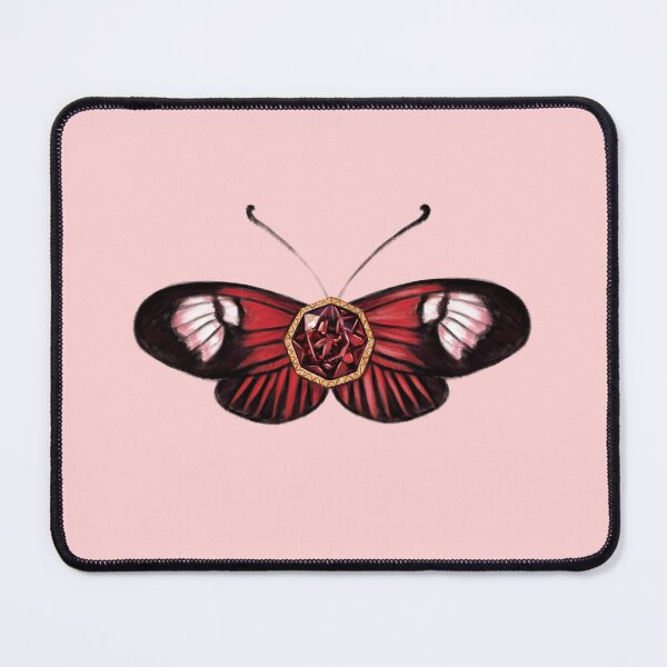 Item preview, Birth Gemstone Butterfly (January) - Common Postman Butterfly with Garnet designed and sold by Scarlet Swan.