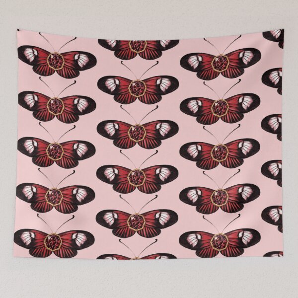 Item preview, Birth Gemstone Butterfly (January) - Common Postman Butterfly with Garnet designed and sold by Scarlet Swan.