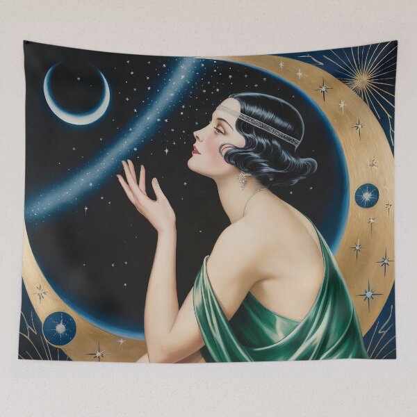 Item preview, 1920s Art Deco painting of Woman designed and sold by Tamas Das.