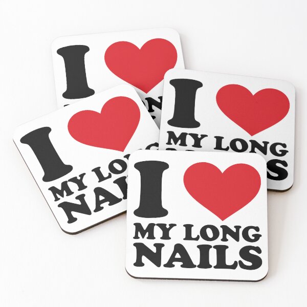 Item preview, I love my long nails designed and sold by EmeraldeaArt.