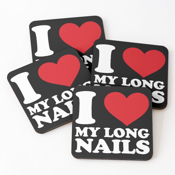 Item preview, I love my long nails - white designed and sold by EmeraldeaArt.