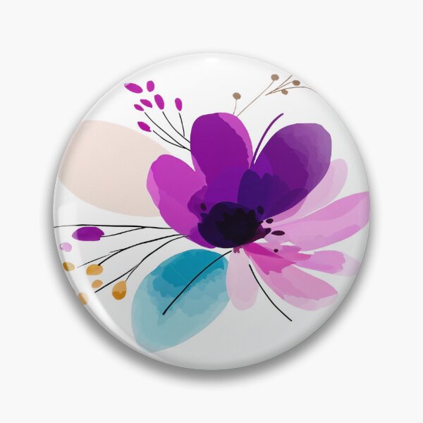 Item preview, Abstract Watercolor Flower – Modern Floral Ink Art designed and sold by Leikadraws.