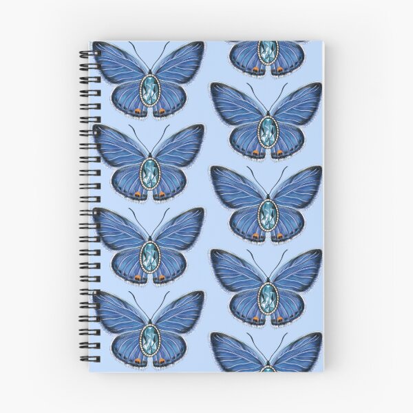 Item preview, Birth Gemstone Butterfly (March) - Eastern Tailed Blue Butterfly with Aquamarine designed and sold by Scarlet Swan.