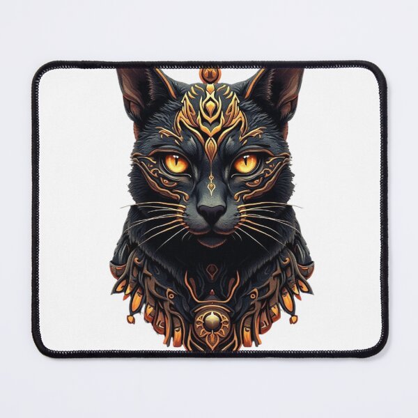 Item preview, Mystic Black Cat | Spiritual Totem Tribal Art designed and sold by NovaProArt.