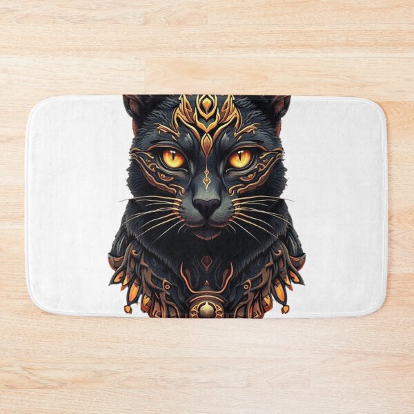 Item preview, Mystic Black Cat | Spiritual Totem Tribal Art designed and sold by NovaProArt.