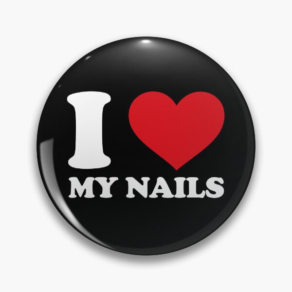 Item preview, I Love My Nails – Minimal White Heart Design designed and sold by EmeraldeaArt.