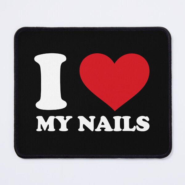 Item preview, I Love My Nails – Minimal White Heart Design designed and sold by EmeraldeaArt.