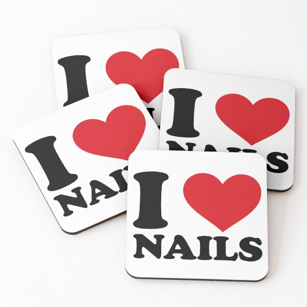 Item preview, I Love Nails – Bold Heart Design for Nail Lovers designed and sold by EmeraldeaArt.
