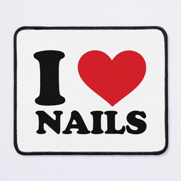 Item preview, I Love Nails – Bold Heart Design for Nail Lovers designed and sold by EmeraldeaArt.