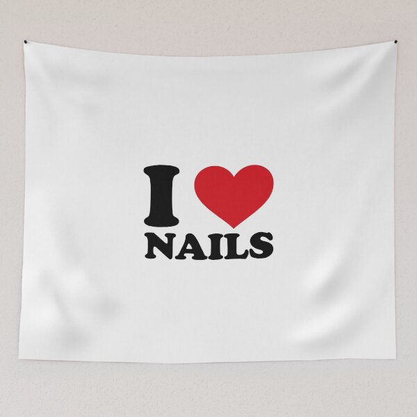 Item preview, I Love Nails – Bold Heart Design for Nail Lovers designed and sold by EmeraldeaArt.