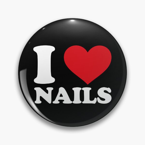 Item preview, I Love Nails – White Design with Red Heart for Nail Art Fans designed and sold by EmeraldeaArt.
