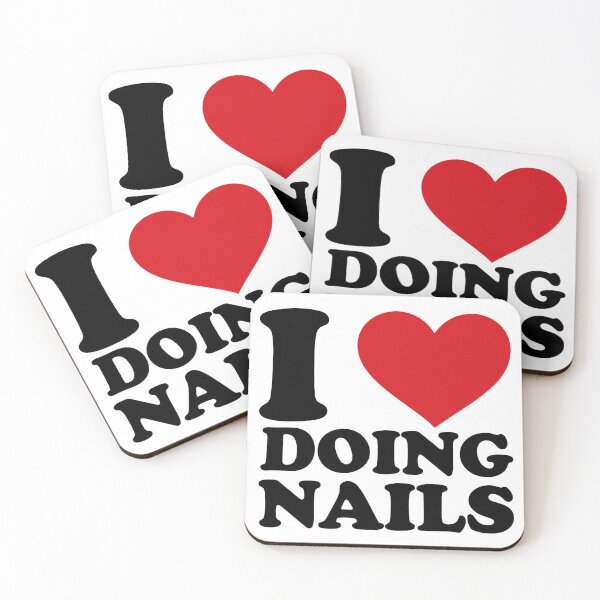Item preview, I Love Doing Nails – Red Heart Design for Nail Artists designed and sold by EmeraldeaArt.