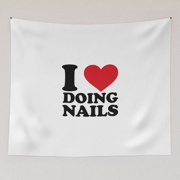 Item preview, I Love Doing Nails – Red Heart Design for Nail Artists designed and sold by EmeraldeaArt.