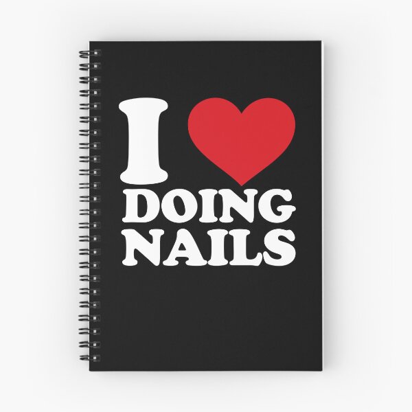 Item preview, I Love Doing Nails – White Text Red Heart Design designed and sold by EmeraldeaArt.