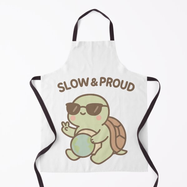 Item preview, Kawaii Turtle with Sunglasses and Globe – "Slow & Proud" designed and sold by ploen kongsuwan.
