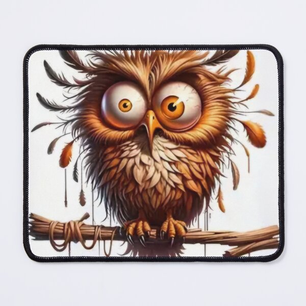 Item preview, Crazy Owl Saying "Really?" – Funny Cartoon Bird Illustration designed and sold by EMOTION SHOP.