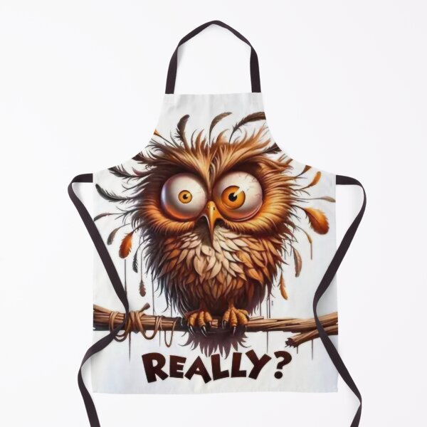 Item preview, Crazy Owl Saying "Really?" – Funny Cartoon Bird Illustration designed and sold by EMOTION SHOP.