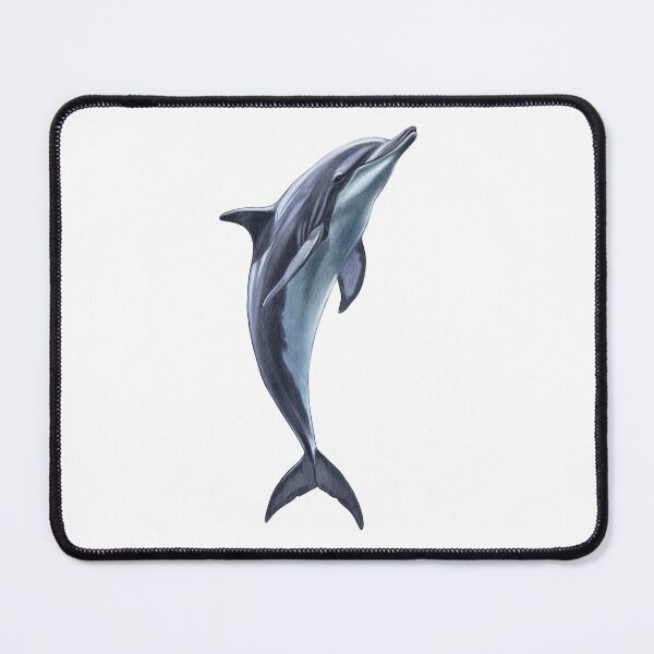 Item preview, Dolphin leaps gracefully above the water's surface near a coastal area at sunrise designed and sold by Ms. Iryna.