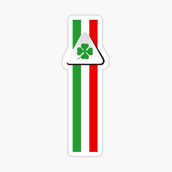 Item preview, Alfa Romeo 4leaf clover Italian Flag designed and sold by Aurealis Creatief.