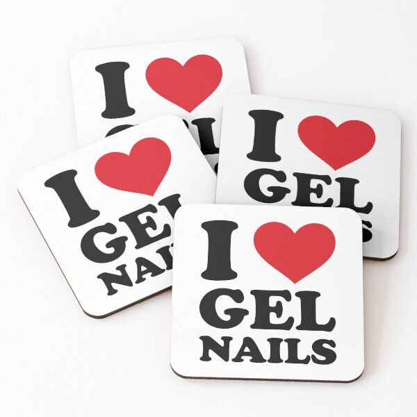 Item preview, I Love Gel Nails ❤️ Minimal Red Heart Design designed and sold by EmeraldeaArt.