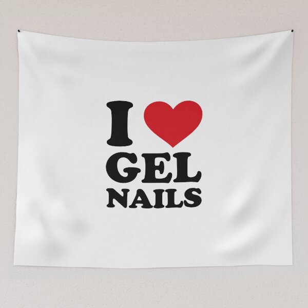 Item preview, I Love Gel Nails ❤️ Minimal Red Heart Design designed and sold by EmeraldeaArt.