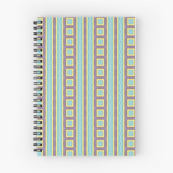 Item preview, Patrón geométrico estructurado con cuadrados y líneas en tonos aguamarina y lavanda. designed and sold by Zilpa’s Prints.
