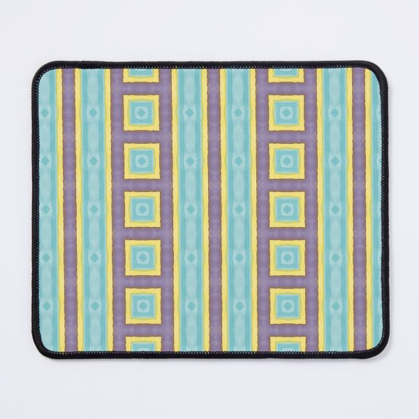 Item preview, Structured Geometric Pattern with Squares and Lines in Aqua and Lavender designed and sold by Zilpa’s Prints.