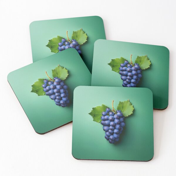 Item preview, Organic blue ripe grapes on green background designed and sold by Design your dreams.
